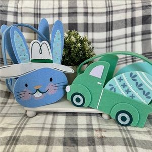 Spritz Felt Bunny & Truck Easter Baskets
